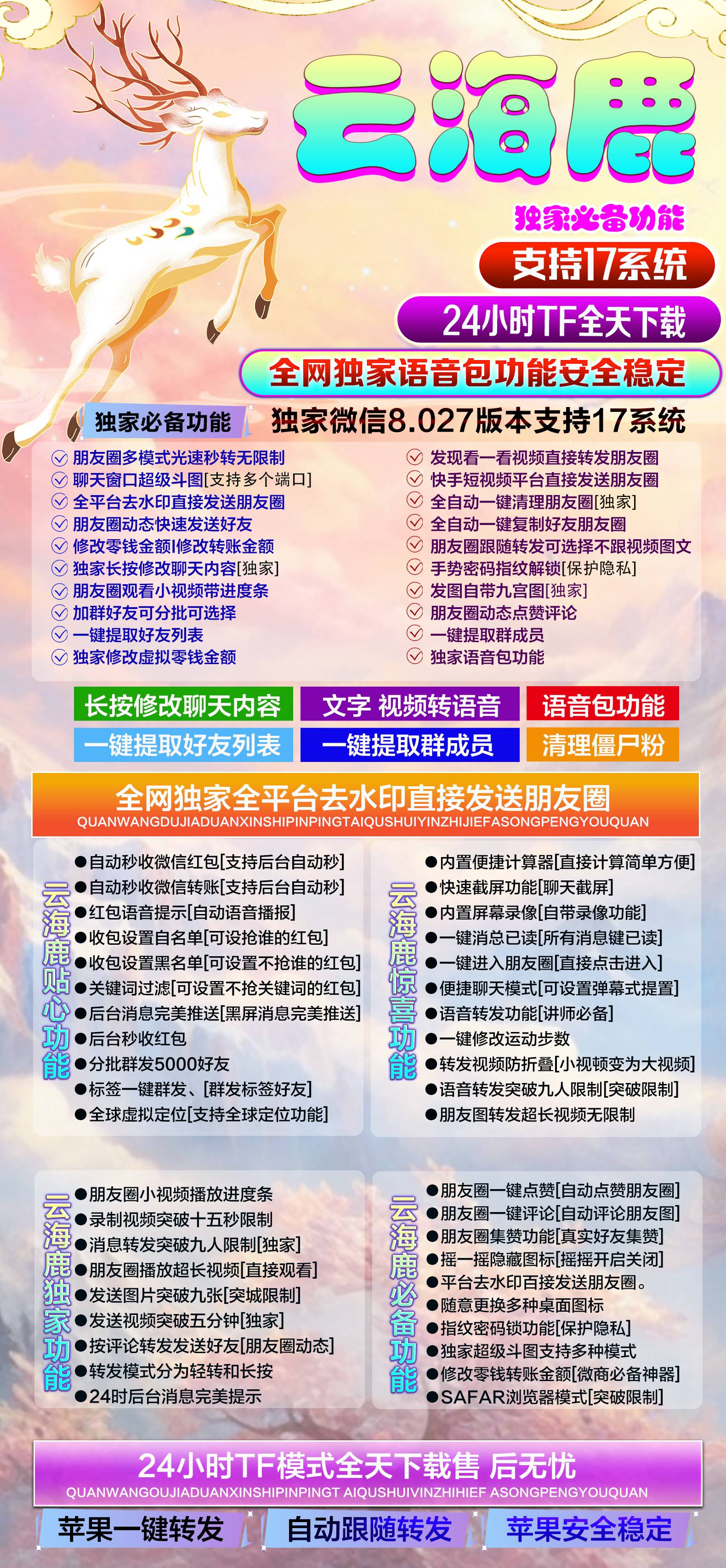 苹果多开-云海鹿官网-苹果高端多开/百种辅助功能-授权使用购买以及下载地址