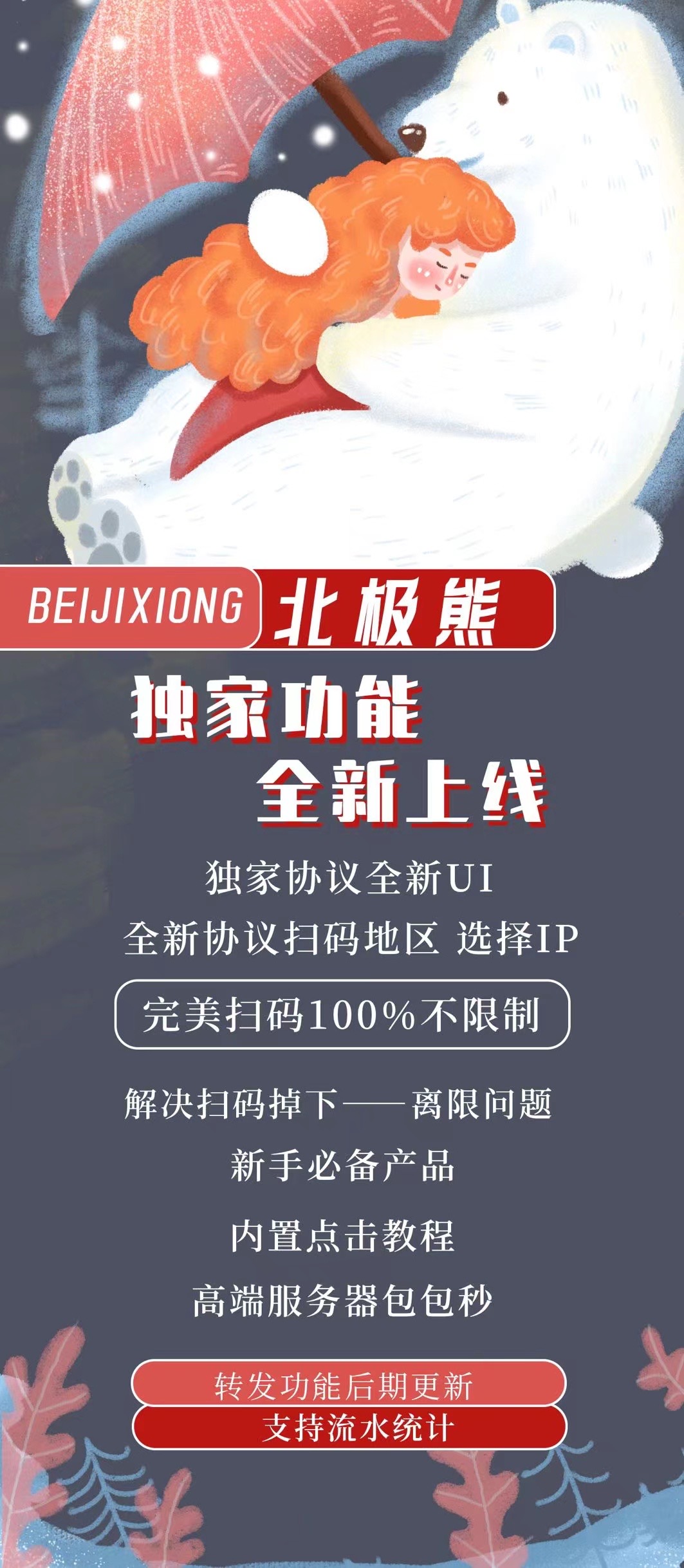 【北极熊喵月卡】全天24小时自动秒抢群红包/好友红包 /指定群抢 /微信抢包/个性抢包/抢包神器/微抢包